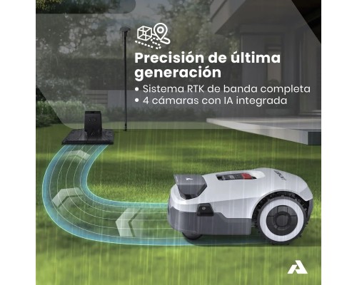 Robot cortacesped inalámbrico Anthbot Genie 1000 con IA hasta 2000m2
